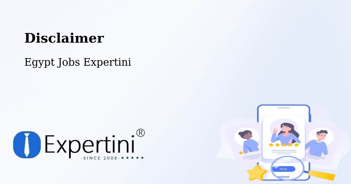 Disclaimer – Al Bājūr - Egypt Jobs Expertini